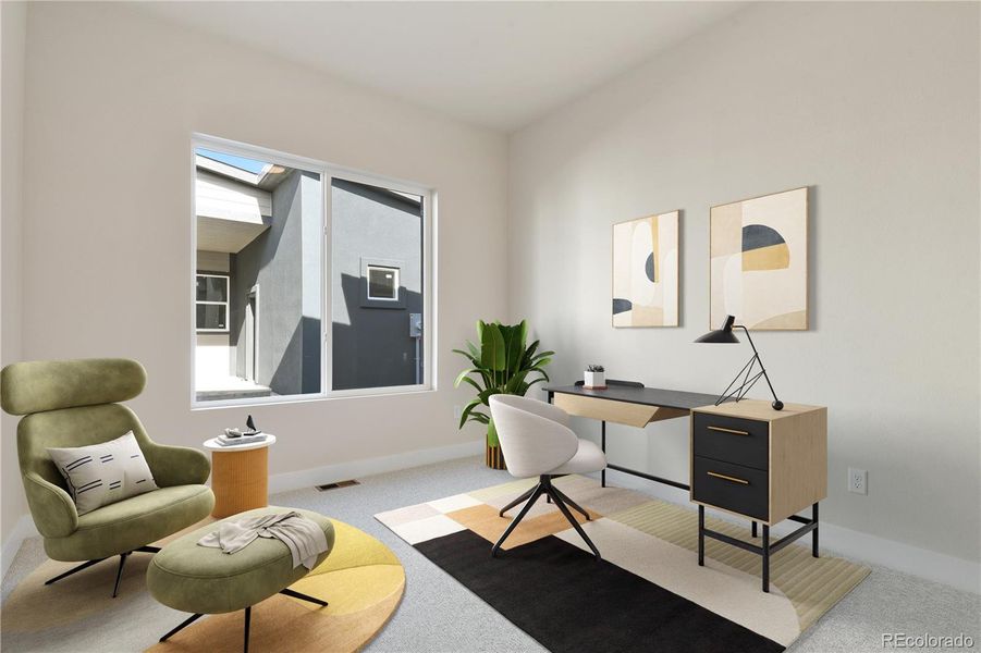 Main level bedroom. Virtually Staged