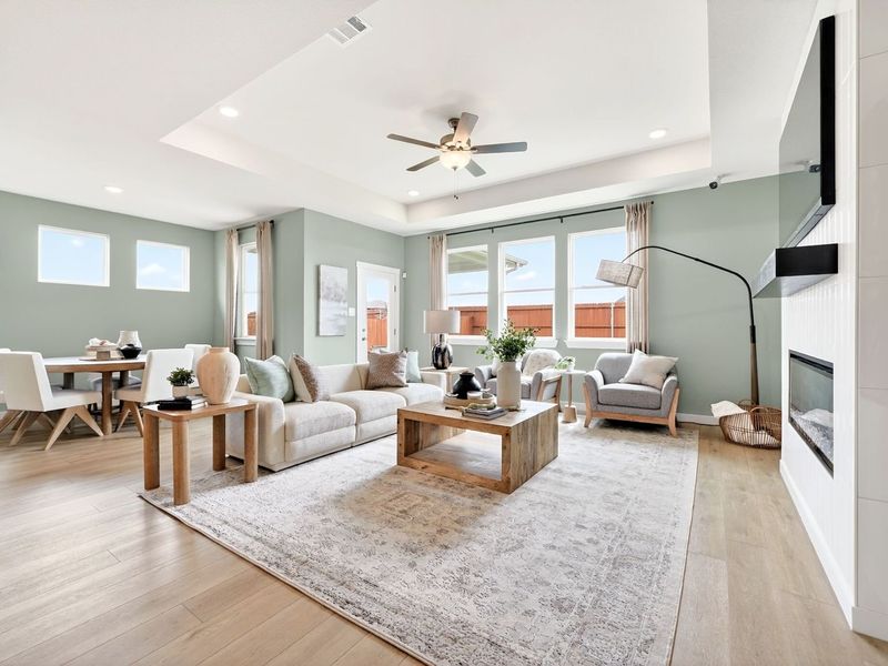 Furnished interior view inside a new home in Parks at Foster Crossing, Anna (Image 15).