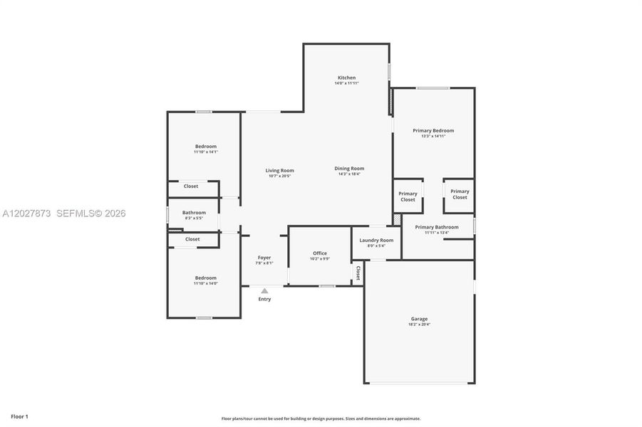 2D floor plan layout of this home in , Lehigh Acres, FL (Image 4).