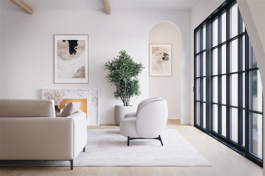 Furnished interior view inside a new home in , Dallas (Image 3).