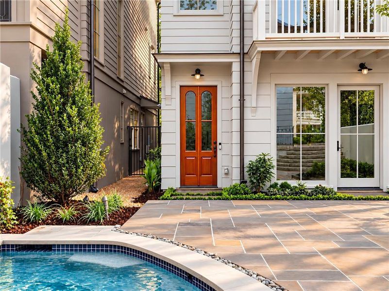 Exterior details and patio area of a home in , Atlanta (Image 29). Exterior details and patio area of a home in , Atlanta (Image 29).