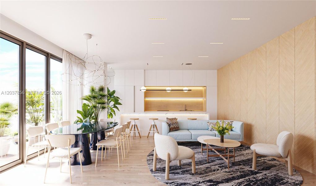 Furnished interior view inside a new home in , Miami (Image 5).