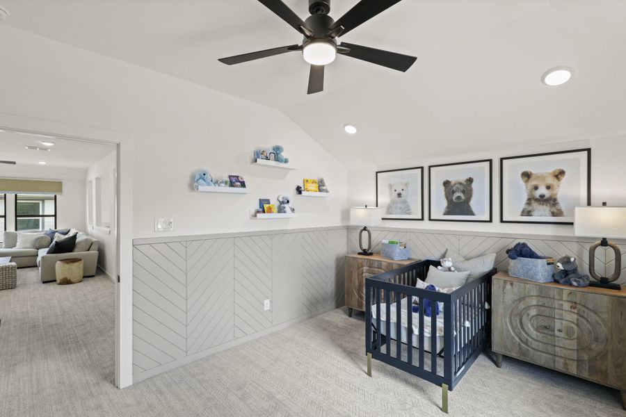 Furnished interior view inside a new home in Harvest Green 50', Richmond (Image 38).