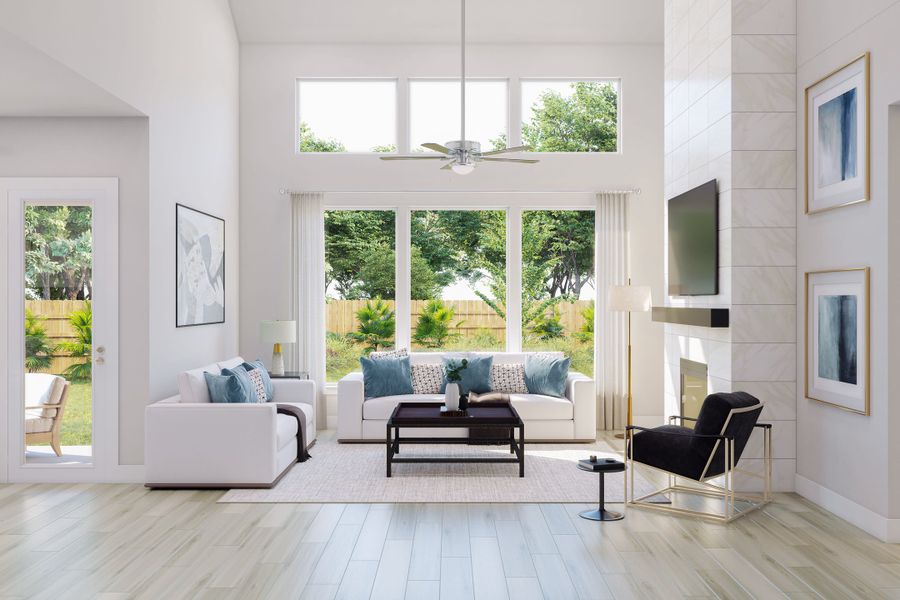 Furnished interior view inside a new home in Woodson’s Reserve, Spring (Image 8).