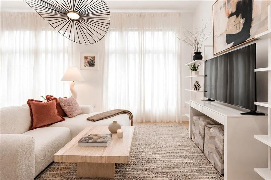 Furnished interior view inside a new home in , Atlanta (Image 8).