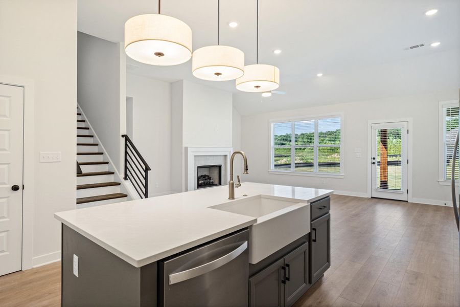Furnished interior view inside a new home in Villages of Green Meadows, Munford (Image 6).