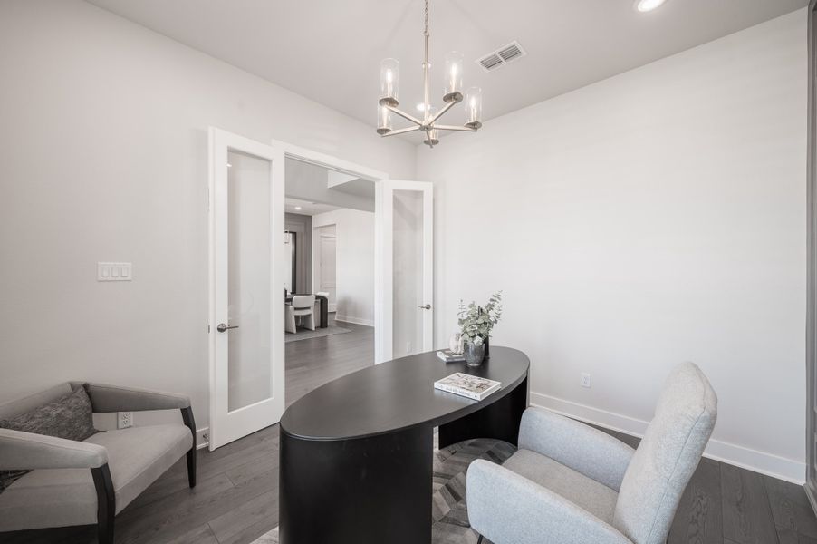 Representative furnished interior of a home built from the Bogata by Tri Pointe Homes in Harvest Green, Richmond (Image 46).