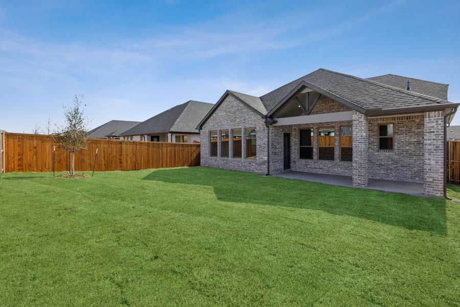 Patio in the Claret home plan by Trophy Signature Homes – REPRESENTATIVE PHOTO