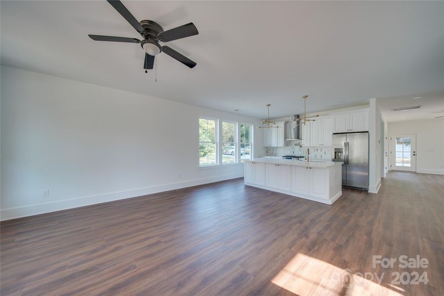 LIVING ROOM OPEN TO KITCHEN