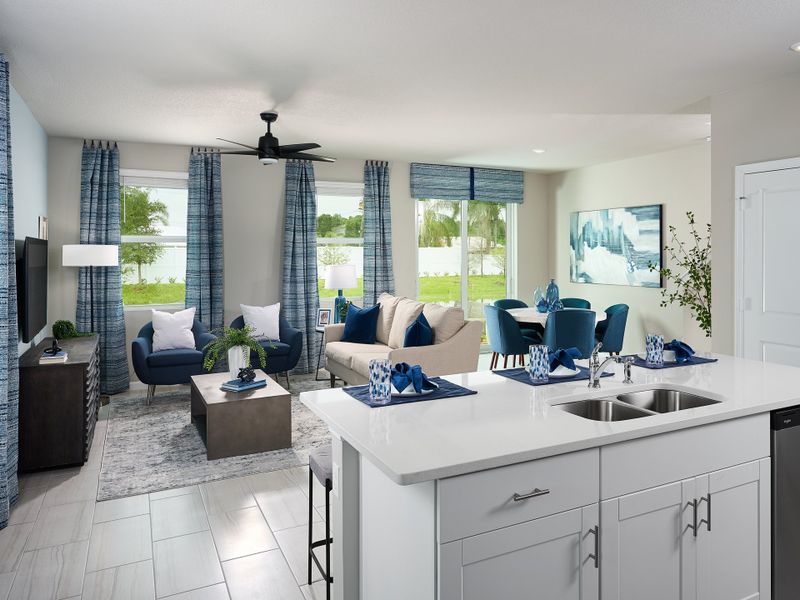 Furnished interior view inside a new home in Tidewater, Fort Pierce (Image 11).
