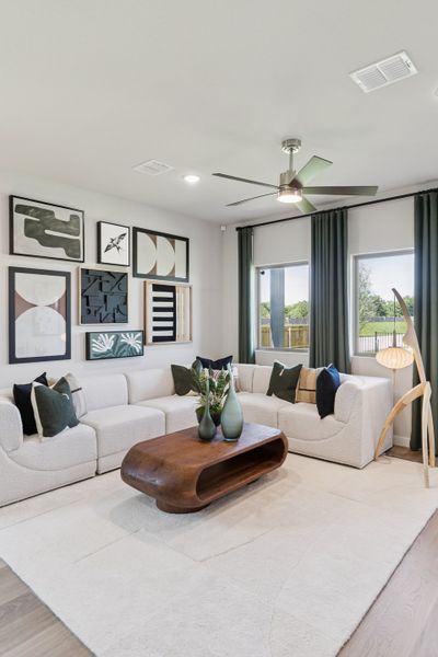 Living Room in the Magnolia home plan by Trophy Signature Homes – REPRESENTATIVE PHOTO