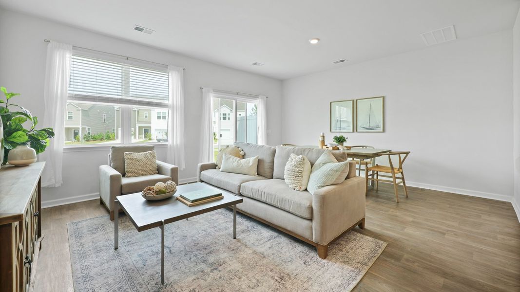 Representative furnished interior of a home built from the DAVIS by D.R. Horton in Carolina Groves Townhomes, Moncks Corner (Image 16).