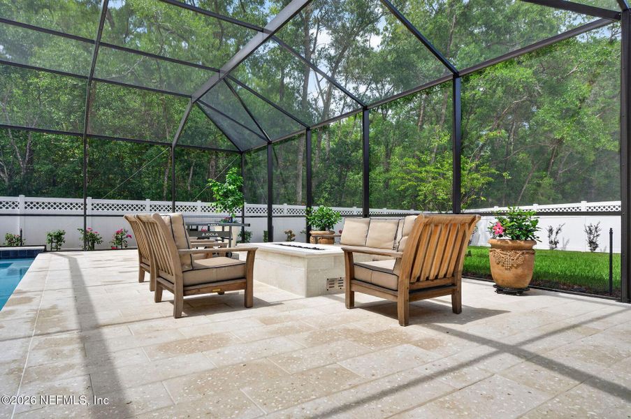 Exterior details and patio area of a home in SilverLeaf, St. Augustine (Image 27).