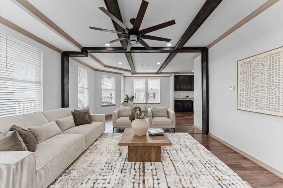 Furnished interior view inside a new home in , Huffman (Image 28).