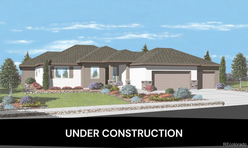 Front exterior of a new home in , Peyton, CO, highlighting curb appeal (Image 7).