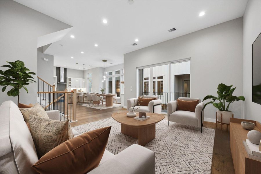 Furnished interior view inside a new home in , Houston (Image 19).