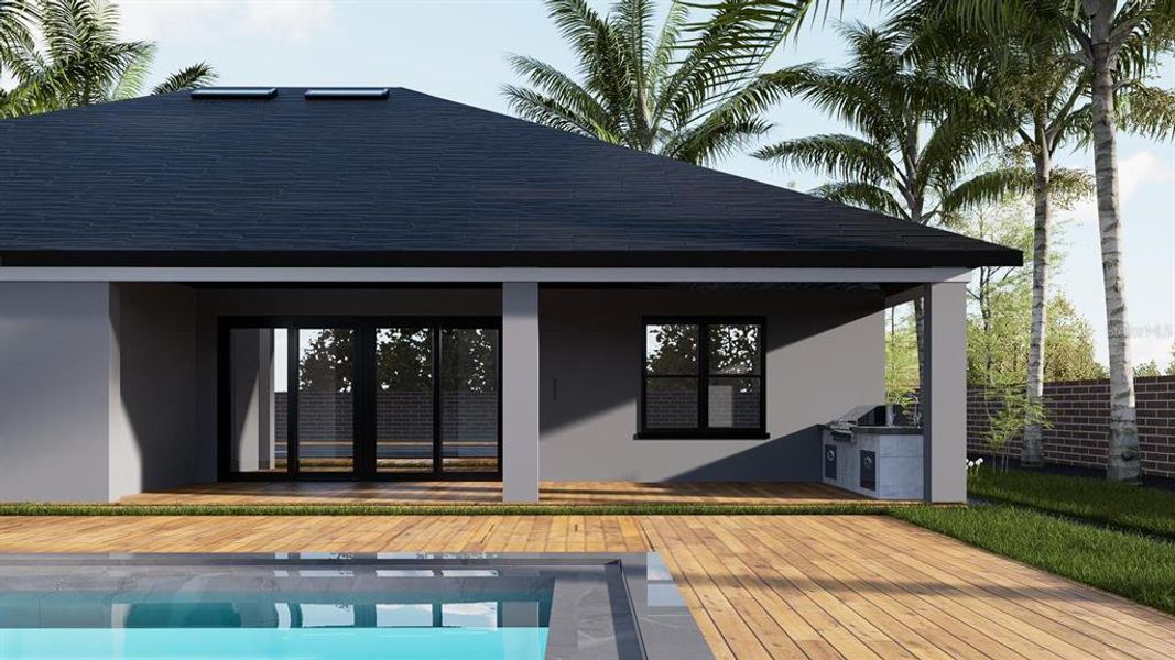 Exterior details and patio area of a home in , Cape Coral (Image 3). Exterior details and patio area of a home in , Cape Coral (Image 3).