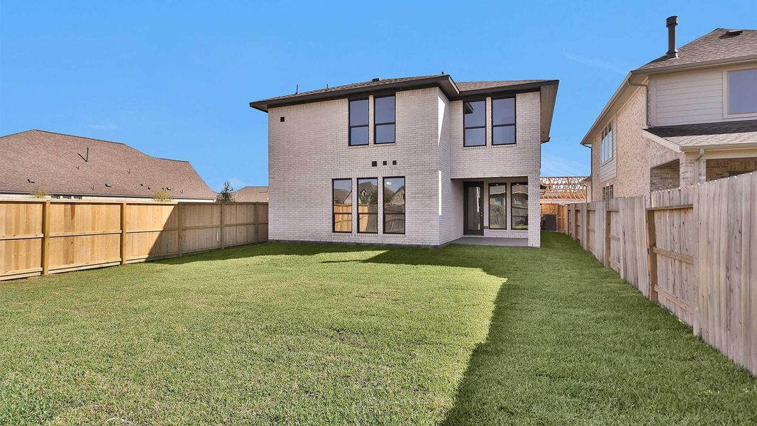 Exterior details and patio area of a home in Marvida 45' - Gated, Cypress (Image 3). Exterior details and patio area of a home in Marvida 45' - Gated, Cypress (Image 3).