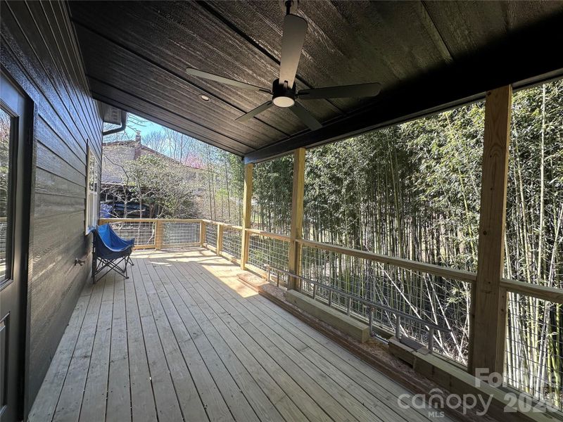Exterior details and patio area of a home in , Asheville (Image 15).