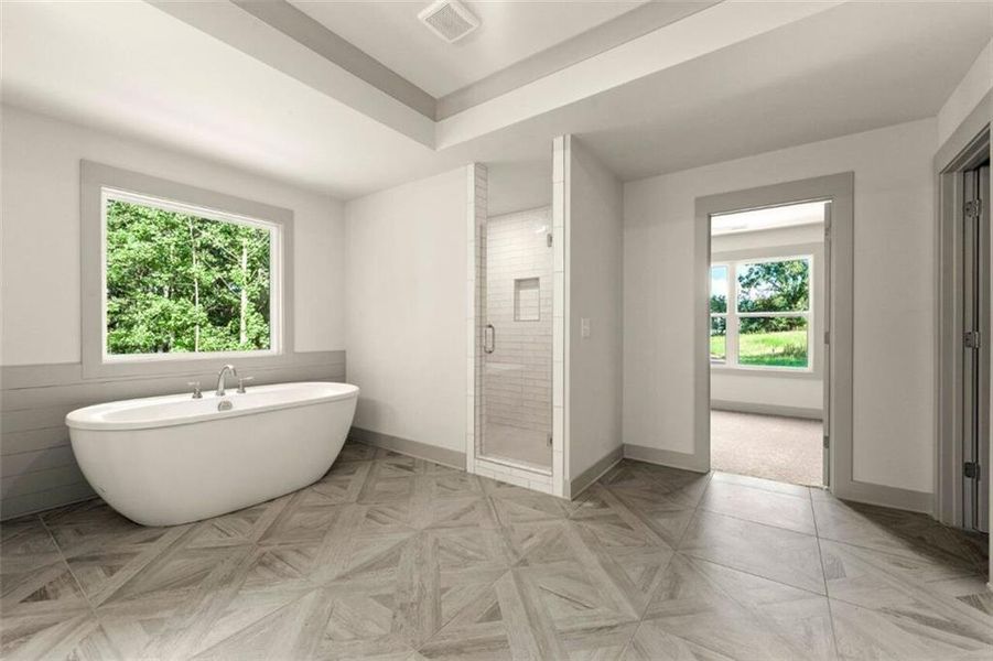 Furnished interior view inside a new home in Steeplechase, Hoschton (Image 10).