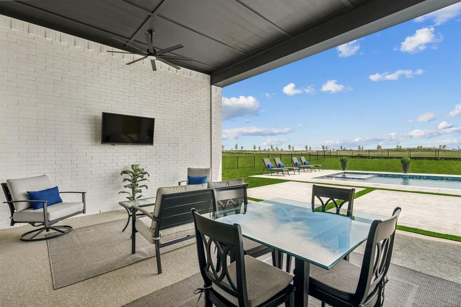 Exterior details and patio area of a home in , Fort Worth (Image 3). Exterior details and patio area of a home in , Fort Worth (Image 3).