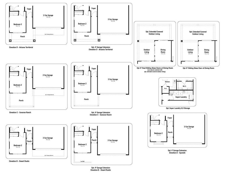 2D floor plan layout of this home in Estrella, Goodyear, AZ (Image 6).