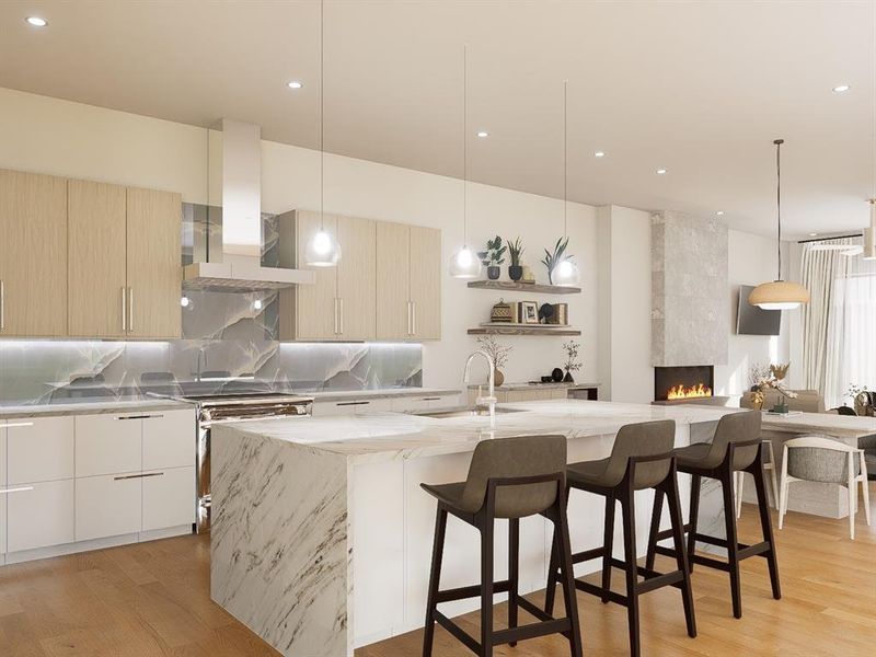 Furnished interior view inside a new home in , Dallas (Image 7).