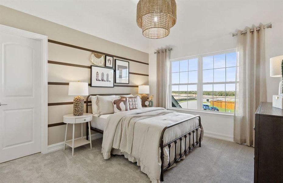 *Model Representation - Spacious secondary bedroom with large windows
