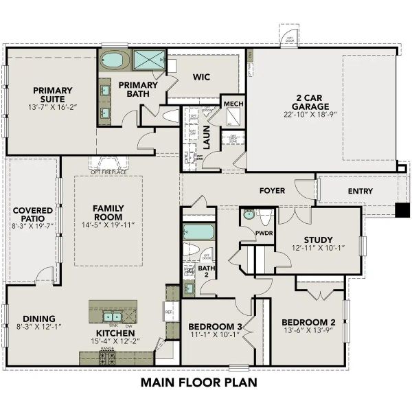 2D floor plan layout of this home in , Texas City, TX (Image 4).