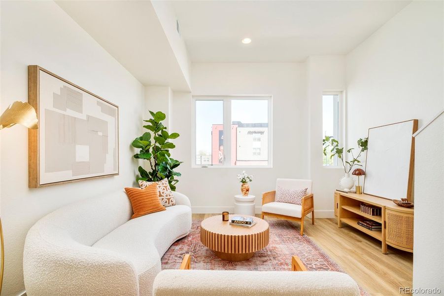 Furnished interior view inside a new home in , Denver (Image 6). Furnished interior view inside a new home in , Denver (Image 6).