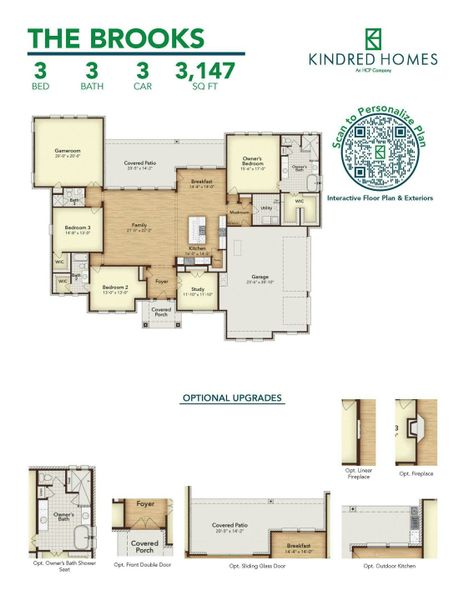 2D floor plan layout for the Brooks by Kindred Homes in Oak Creek Ranch, Waxahachie, TX (Image 5). 2D floor plan layout for the Brooks by Kindred Homes in Oak Creek Ranch, Waxahachie, TX (Image 5).