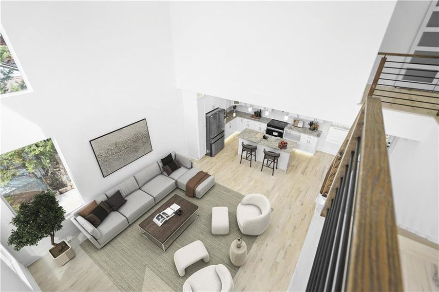 Furnished interior view inside a new home in , Atlanta (Image 3). Furnished interior view inside a new home in , Atlanta (Image 3).