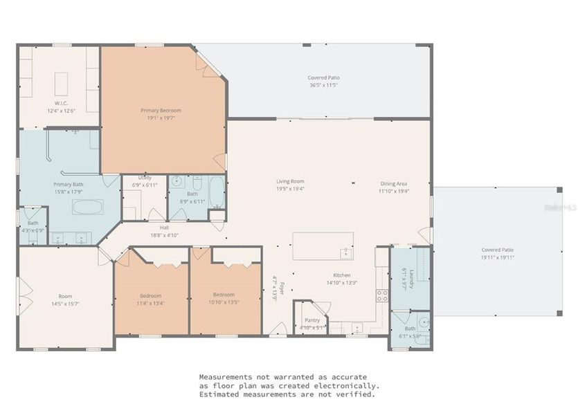2D floor plan layout of this home in , Spring Hill, FL (Image 3).