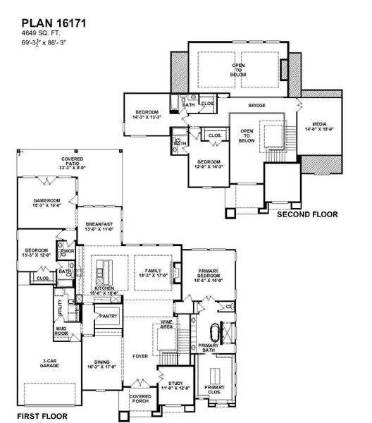 2D floor plan layout of this home in Bridgeland, Cypress, TX (Image 3). 2D floor plan layout of this home in Bridgeland, Cypress, TX (Image 3).