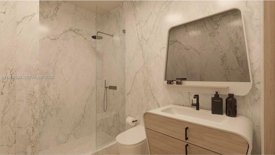 Furnished interior view inside a new home in , Miami Beach (Image 14).