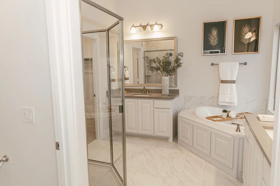 Representative furnished interior of a home built from the Newport (Side) by Stonehollow Homes in Sister Grove II, Van Alstyne (Image 13).