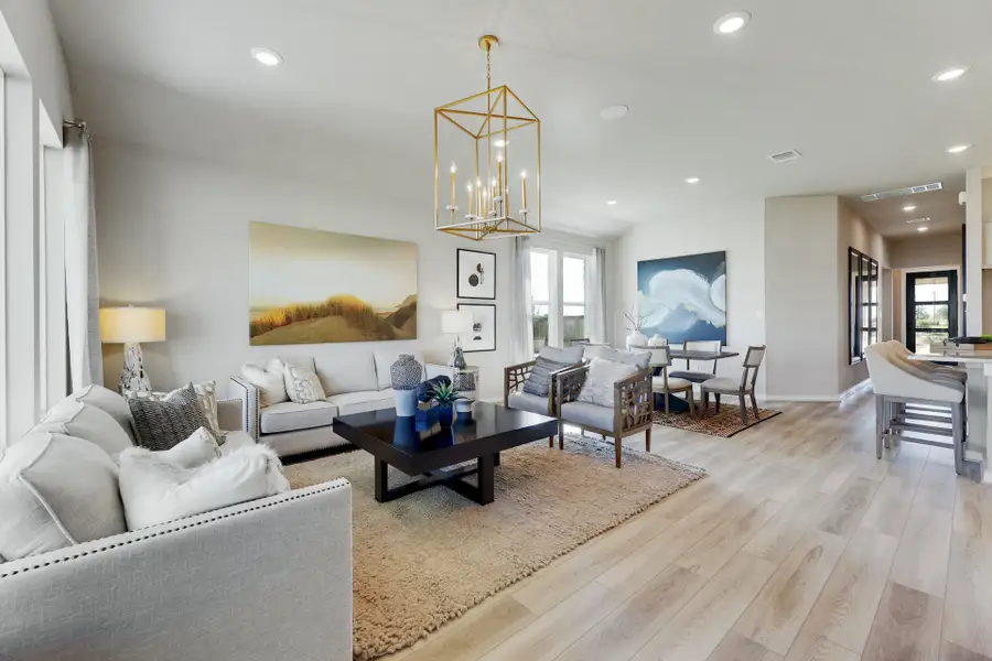Representative furnished interior of a home built from the Lanport by Scott Felder Homes in Flora, Hutto (Image 4).