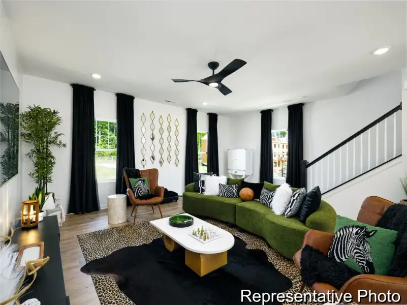 Furnished interior view inside a new home in Village at Reedy Creek Townhomes, Charlotte (Image 12).