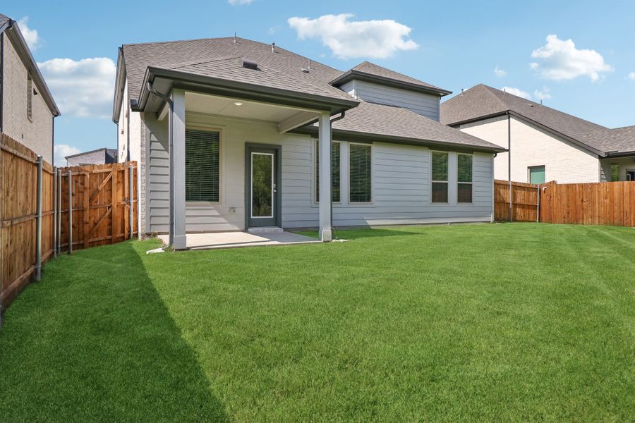 Covered Patio in the Masters home plan by Trophy Signature Homes
