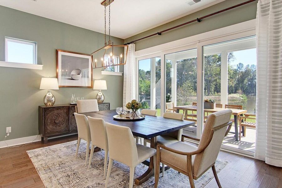 Furnished interior view inside a new home in Point Hope - Village Collection, Charleston (Image 14).