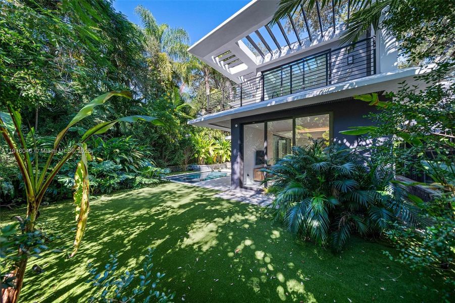 Exterior details and patio area of a home in , Miami (Image 30). Exterior details and patio area of a home in , Miami (Image 30).