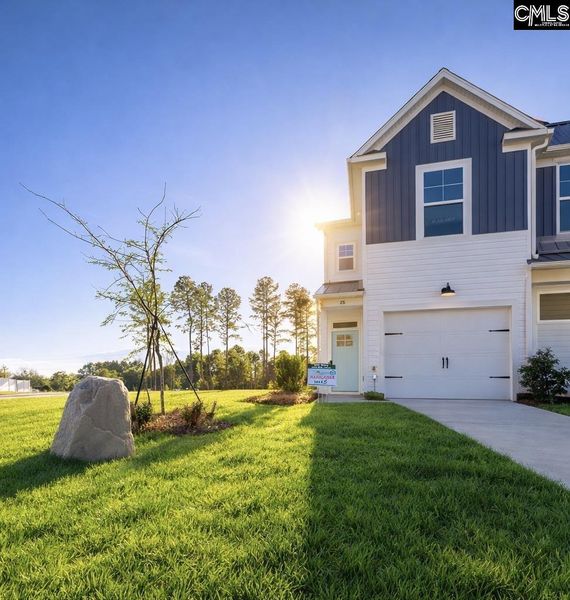 Front exterior of a new home in Walker’s Trail, Lexington, SC, highlighting curb appeal (Image 32).