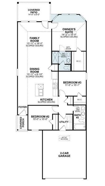 2D floor plan layout of this home in Marvida, Cypress, TX (Image 5).