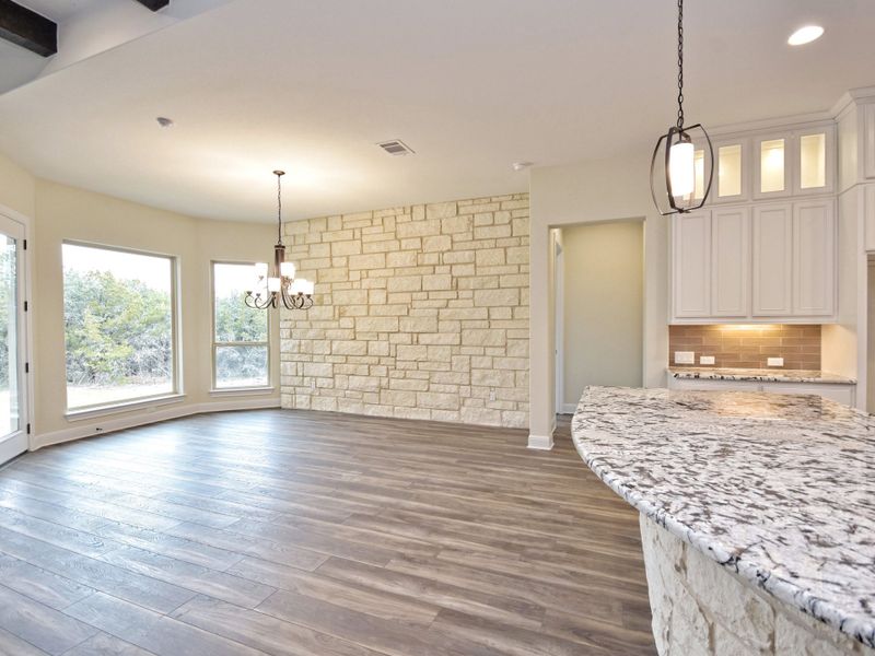 Representative unfurnished interior of a home built from the San Simeon I by Giddens Homes in Clearwater Ranch, Liberty Hill (Image 366).