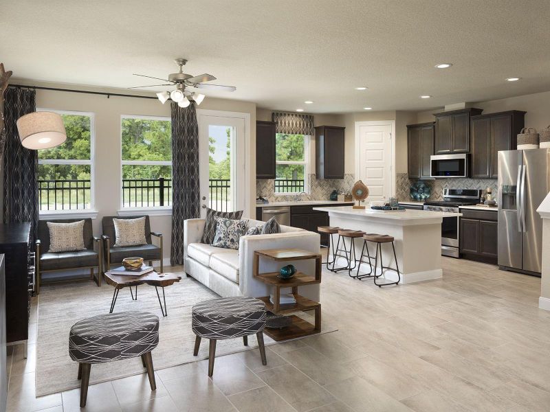 Furnished interior view inside a new home in Kemah Crossing - City Series, Kemah (Image 6). Furnished interior view inside a new home in Kemah Crossing - City Series, Kemah (Image 6).