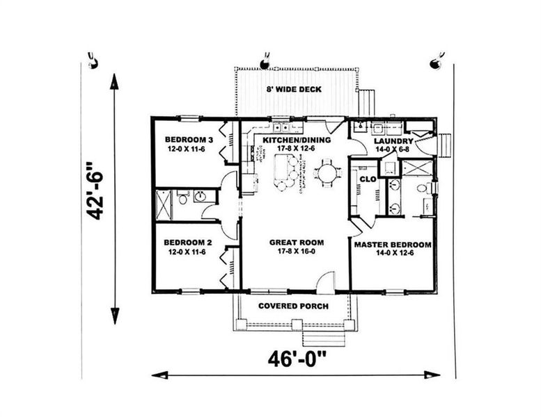 2D floor plan layout of this home in , Rome, GA (Image 2).