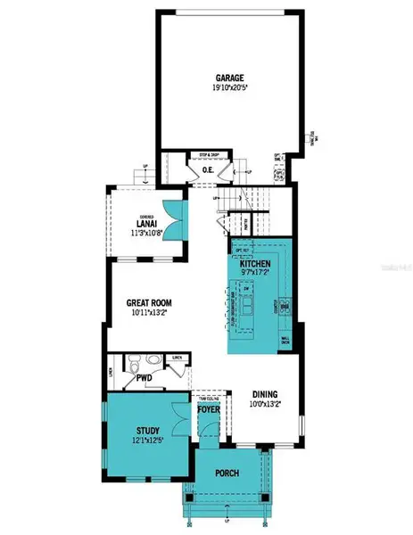 2D floor plan layout of this home in Celebration - Island Village, Celebration, FL (Image 5).