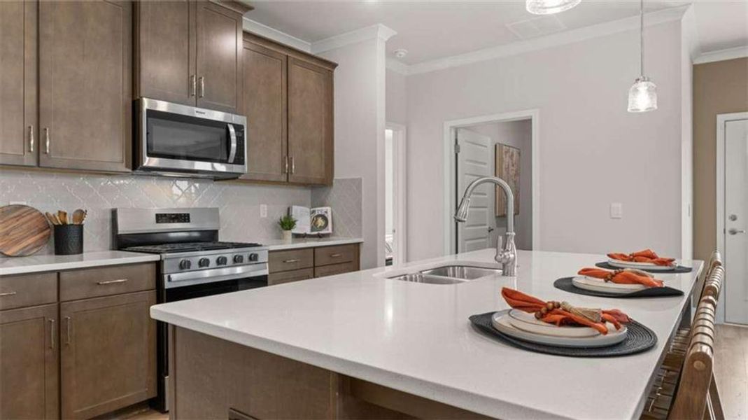 Furnished interior view inside a new home in Oak Ridge Meadows - Active Adult, Locust Grove (Image 6).