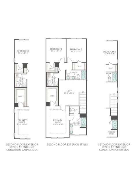 2D floor plan layout for the Avett by Tri Pointe Homes in Ellis Townes, Charlotte, NC (Image 6).