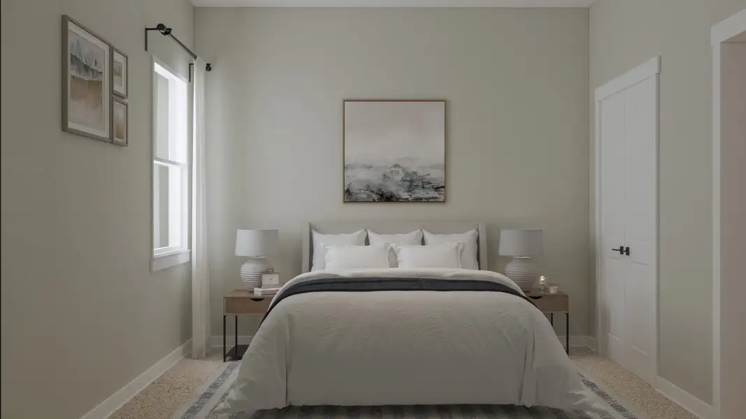Furnished interior view inside a new home in Ashley Walk Townes, Charleston (Image 8).
